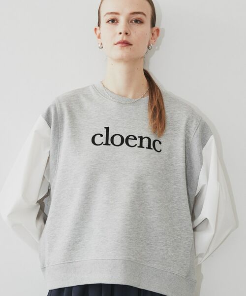 cloenc / クロエンス カットソー | ロゴ入り異素材切り替えプルオーバー | 詳細11