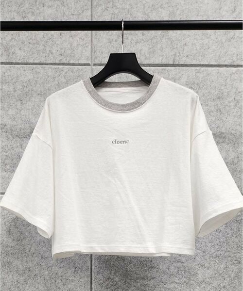 cloenc / クロエンス Tシャツ | ロゴショート丈リンガーTシャツ | 詳細9