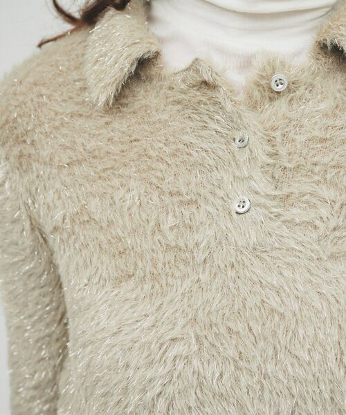 cloenc / クロエンス ニット・セーター | 【手洗い可】ラメシャギーポロニットプルオーバー | 詳細14