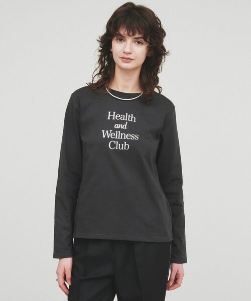 cloenc/クロエンス 【春セール/手洗い可】箔プリントロゴTシャツ スミクロ(018) 02(M) cloenc/クロエンス 【春セール/手洗い可】箔プリントロゴTシャツ スミクロ(018) 02(M)