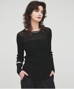 cloenc / クロエンス カットソー | 【手洗い可】シアーリブトップス