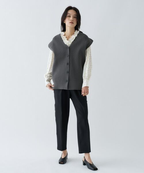 cloenc / クロエンス ベスト | 【手洗い可】ミドルゲージニットジレ | 詳細17