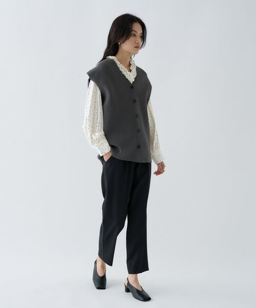 cloenc / クロエンス ベスト | 【手洗い可】ミドルゲージニットジレ | 詳細18