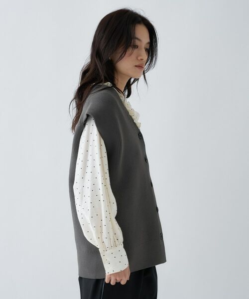 cloenc / クロエンス ベスト | 【手洗い可】ミドルゲージニットジレ | 詳細21