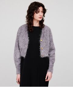 cloenc / クロエンス カーディガン・ボレロ | 【手洗い可】ラメフェザ―ヤーンショートカーディガン