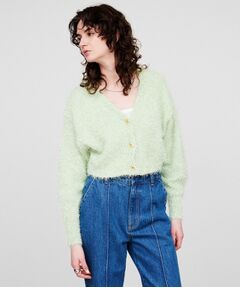 cloenc / クロエンス カーディガン・ボレロ | 【手洗い可】ラメフェザ―ヤーンショートカーディガン