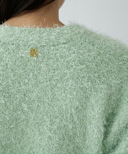cloenc / クロエンス カーディガン・ボレロ | 【手洗い可】ラメフェザ―ヤーンショートカーディガン | 詳細17