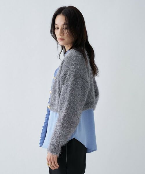 cloenc / クロエンス カーディガン・ボレロ | 【手洗い可】ラメフェザ―ヤーンショートカーディガン | 詳細21