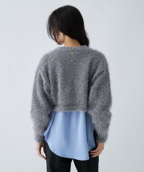 cloenc / クロエンス カーディガン・ボレロ | 【手洗い可】ラメフェザ―ヤーンショートカーディガン | 詳細22