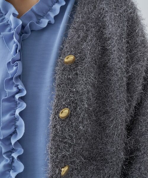 cloenc / クロエンス カーディガン・ボレロ | 【手洗い可】ラメフェザ―ヤーンショートカーディガン | 詳細23