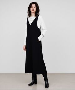 cloenc / クロエンス ロング・マキシ丈ワンピース | 【手洗い可】Vネックフレアワンピース