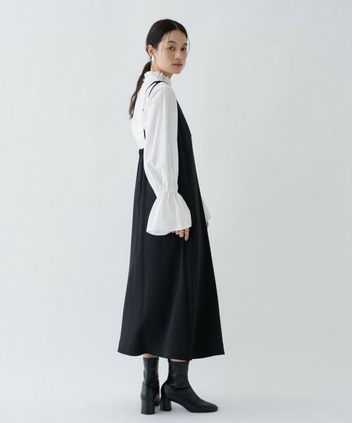 cloenc / クロエンス ロング・マキシ丈ワンピース | 【手洗い可】Vネックフレアワンピース | 詳細15