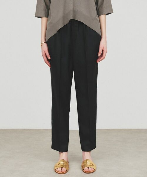 cloenc/クロエンス 【セットアップ/手洗い可】イージータックテーパードパンツ ブラック(019) 03(L) cloenc/クロエンス 【セットアップ/手洗い可】イージータックテーパードパンツ ブラック(019) 03(L)