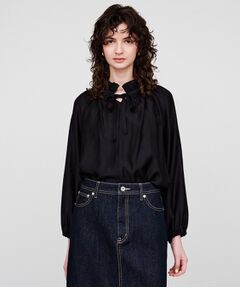 cloenc / クロエンス シャツ・ブラウス | 【手洗い可】シアーリボンブラウス