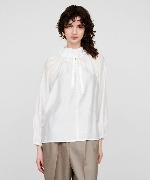 cloenc / クロエンス シャツ・ブラウス | 【手洗い可】シアーリボンブラウス | 詳細2