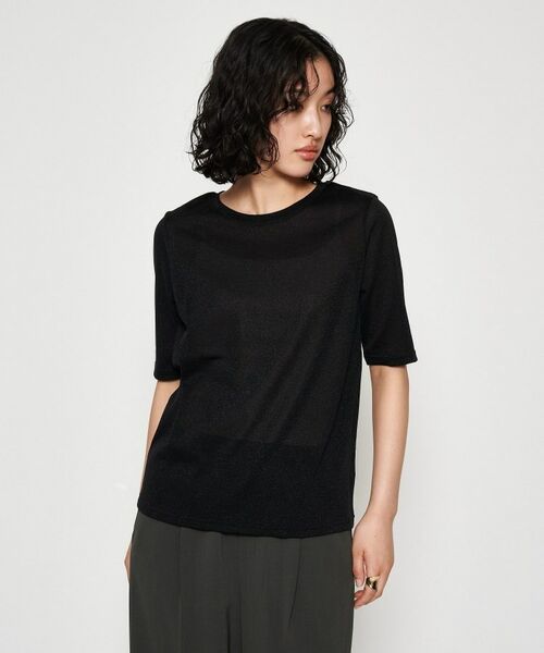 cloenc / クロエンス Tシャツ | 【手洗い可】シアーラメTシャツ | 詳細15
