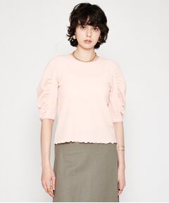 cloenc / クロエンス カットソー | 【マシンウォッシュ】ジャガードギャザープルオーバー