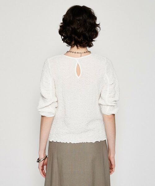 cloenc / クロエンス カットソー | 【マシンウォッシュ】ジャガードギャザープルオーバー | 詳細3