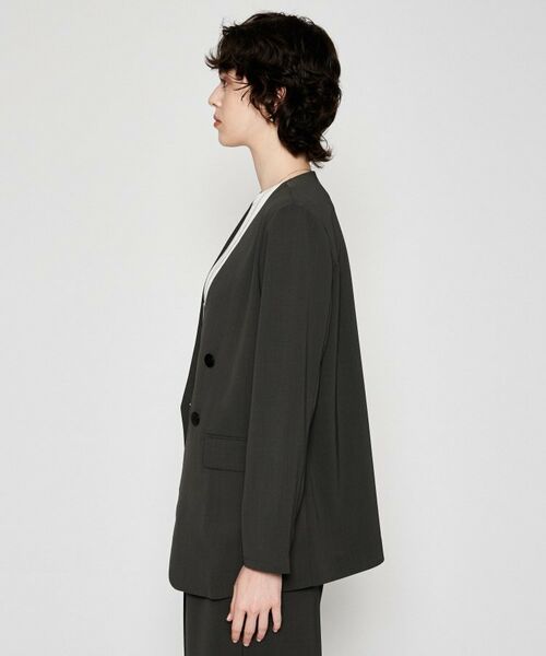 cloenc / クロエンス ノーカラージャケット | 【セットアップ／マシンウォッシュ】ノーカラージャケット | 詳細10