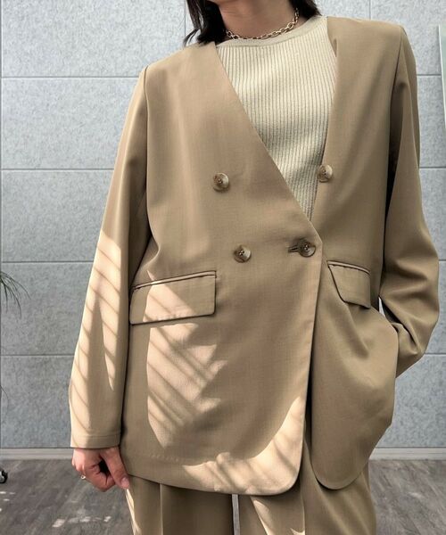 cloenc / クロエンス ノーカラージャケット | 【セットアップ／マシンウォッシュ】ノーカラージャケット | 詳細17