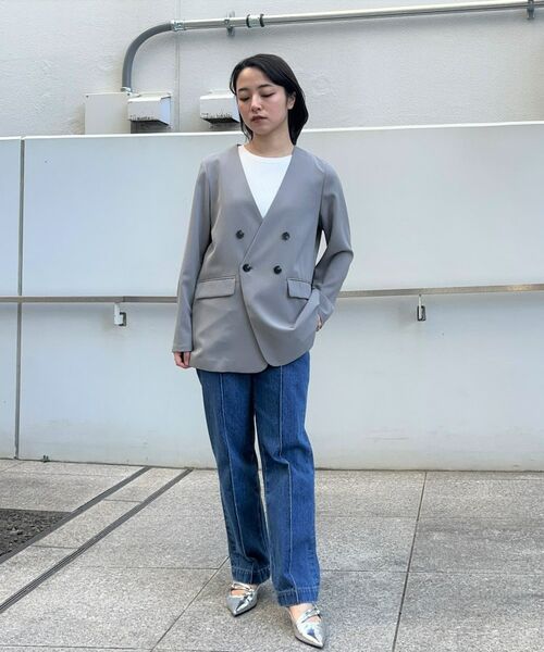 cloenc / クロエンス ノーカラージャケット | 【セットアップ／マシンウォッシュ】ノーカラージャケット | 詳細21