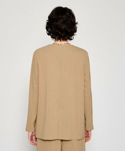 cloenc / クロエンス ノーカラージャケット | 【セットアップ／マシンウォッシュ】ノーカラージャケット | 詳細3