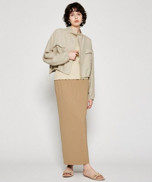 cloenc / クロエンス ロング・マキシ丈スカート | 【セットアップ／マシンウォッシュ】イージーIラインスカート | 詳細1