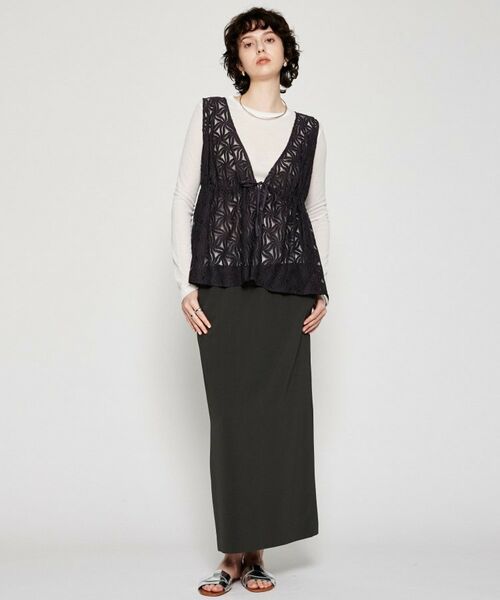 cloenc / クロエンス ロング・マキシ丈スカート | 【セットアップ／マシンウォッシュ】イージーIラインスカート | 詳細10