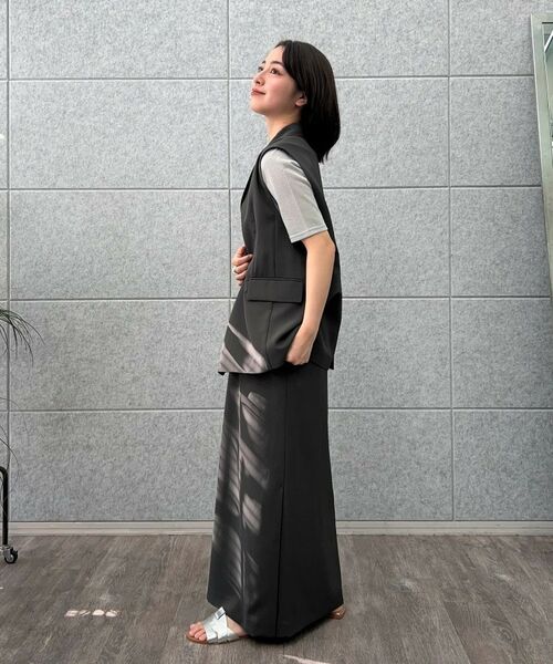 cloenc / クロエンス ロング・マキシ丈スカート | 【セットアップ／マシンウォッシュ】イージーIラインスカート | 詳細20