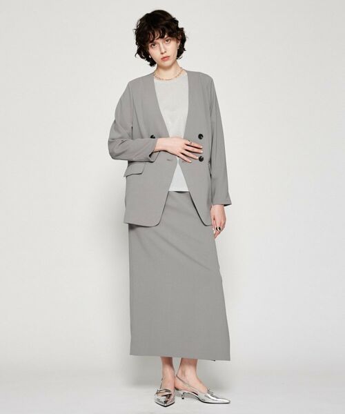 cloenc / クロエンス ロング・マキシ丈スカート | 【セットアップ／マシンウォッシュ】イージーIラインスカート | 詳細6