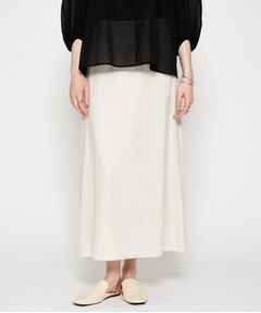 cloenc / クロエンス ロング・マキシ丈スカート | 【手洗い可】リネンブレンドフレアスカート