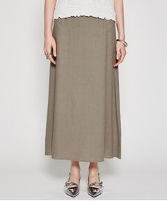 cloenc / クロエンス ロング・マキシ丈スカート | 【手洗い可】リネンブレンドフレアスカート