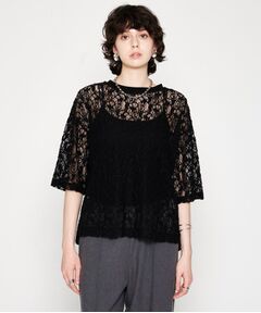 cloenc / クロエンス カットソー | 【手洗い可】レースシアープルオーバー