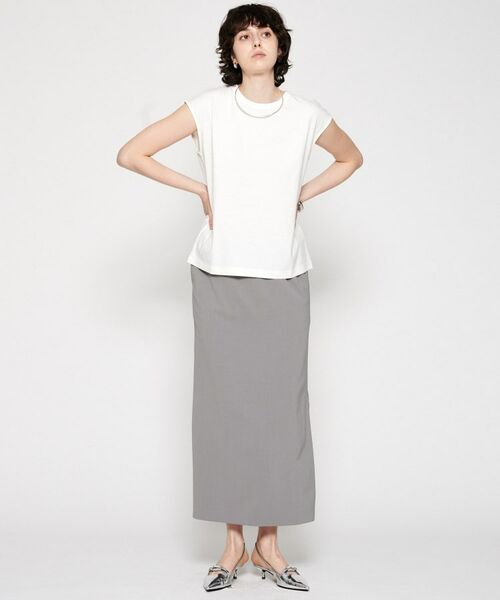 cloenc / クロエンス カットソー | 【マシンウォッシュ】ノースリーブフォルムTシャツ | 詳細1