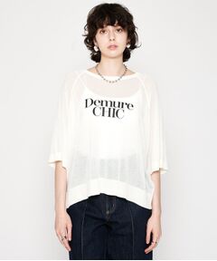 cloenc / クロエンス ニット・セーター | 【手洗い可】シアーロゴニットプルオーバー