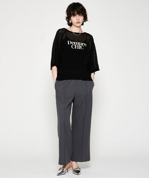 cloenc / クロエンス ニット・セーター | 【手洗い可】シアーロゴニットプルオーバー | 詳細11