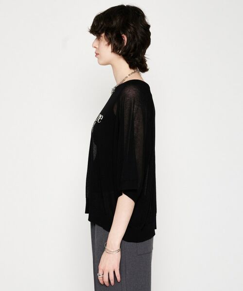 cloenc / クロエンス ニット・セーター | 【手洗い可】シアーロゴニットプルオーバー | 詳細12