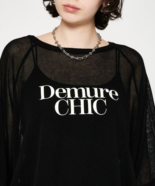 cloenc / クロエンス ニット・セーター | 【手洗い可】シアーロゴニットプルオーバー | 詳細14