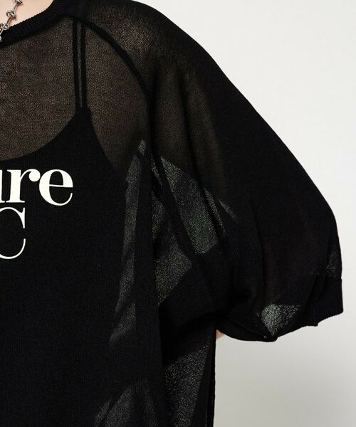 cloenc / クロエンス ニット・セーター | 【手洗い可】シアーロゴニットプルオーバー | 詳細15