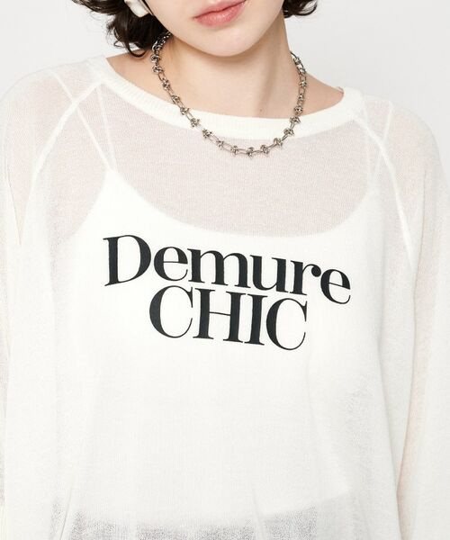 cloenc / クロエンス ニット・セーター | 【手洗い可】シアーロゴニットプルオーバー | 詳細4