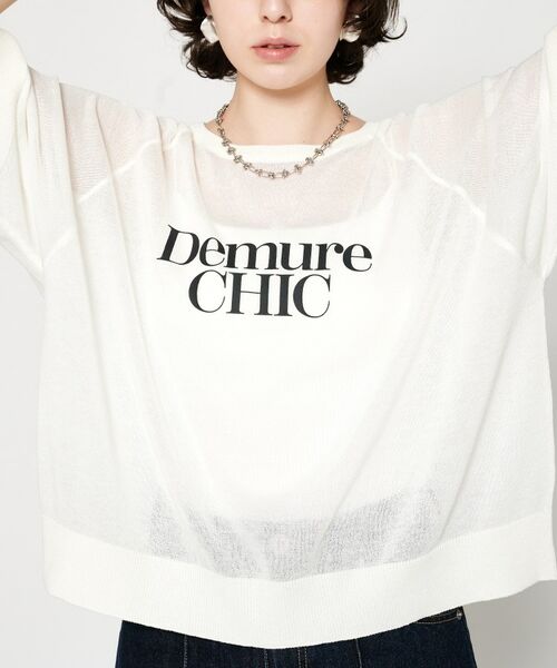 cloenc / クロエンス ニット・セーター | 【手洗い可】シアーロゴニットプルオーバー | 詳細5