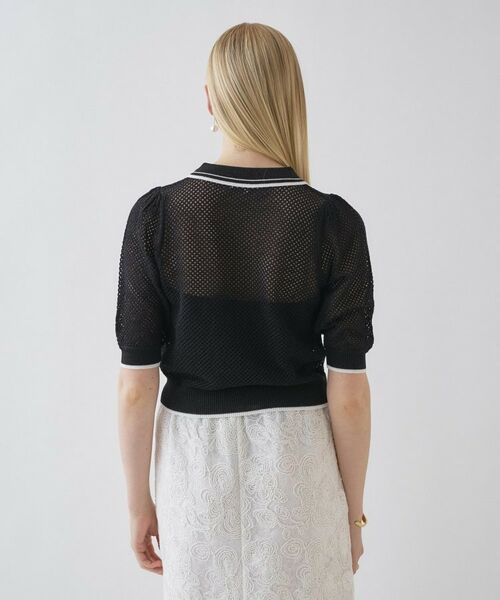 cloenc / クロエンス カーディガン・ボレロ | 【手洗い可】ポロカラーメッシュカーディガン | 詳細13