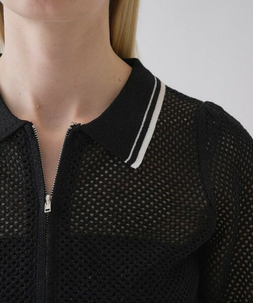 cloenc / クロエンス カーディガン・ボレロ | 【手洗い可】ポロカラーメッシュカーディガン | 詳細14
