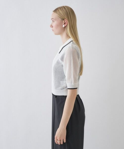 cloenc / クロエンス カーディガン・ボレロ | 【手洗い可】ポロカラーメッシュカーディガン | 詳細17