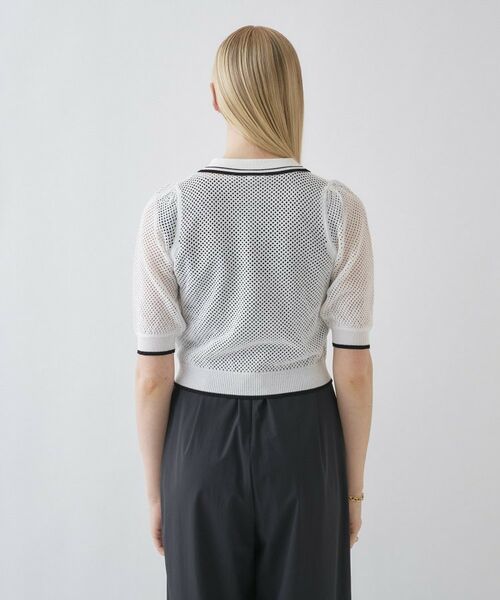 cloenc / クロエンス カーディガン・ボレロ | 【手洗い可】ポロカラーメッシュカーディガン | 詳細18