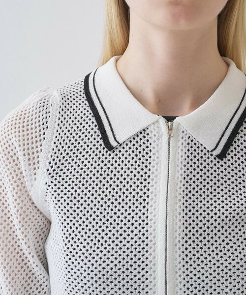 cloenc / クロエンス カーディガン・ボレロ | 【手洗い可】ポロカラーメッシュカーディガン | 詳細19