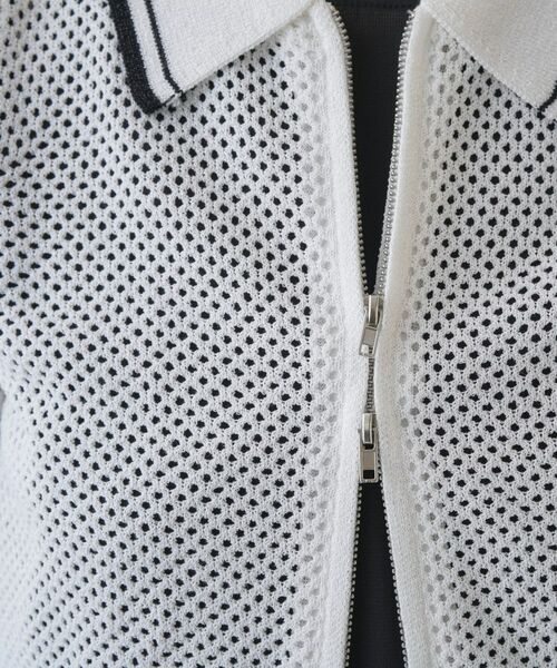cloenc / クロエンス カーディガン・ボレロ | 【手洗い可】ポロカラーメッシュカーディガン | 詳細20