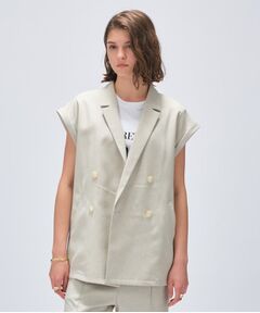 cloenc / クロエンス テーラードジャケット | 【セットアップ／手洗い可】リネンブレンドテーラードジレ