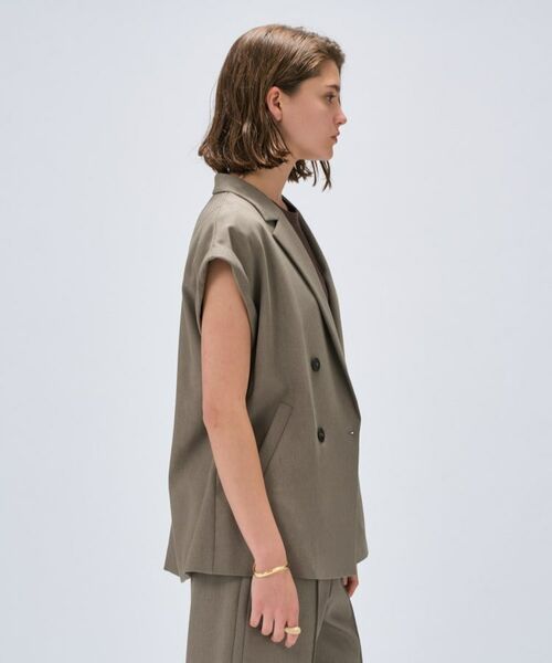 cloenc / クロエンス テーラードジャケット | 【セットアップ/手洗い可】リネンブレンドテーラードジレ | 詳細16