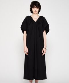 cloenc / クロエンス ロング・マキシ丈ワンピース | 【手洗い可】ギャザーVネックワンピース